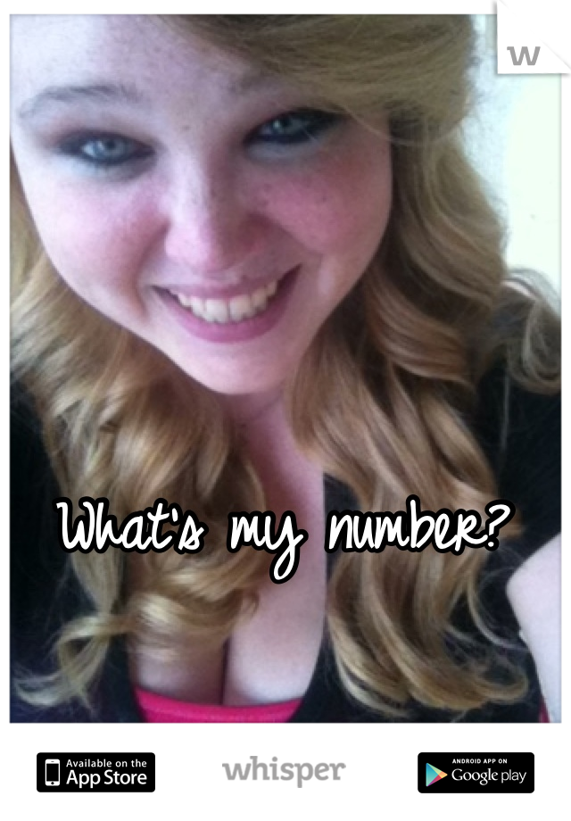 What's my number?