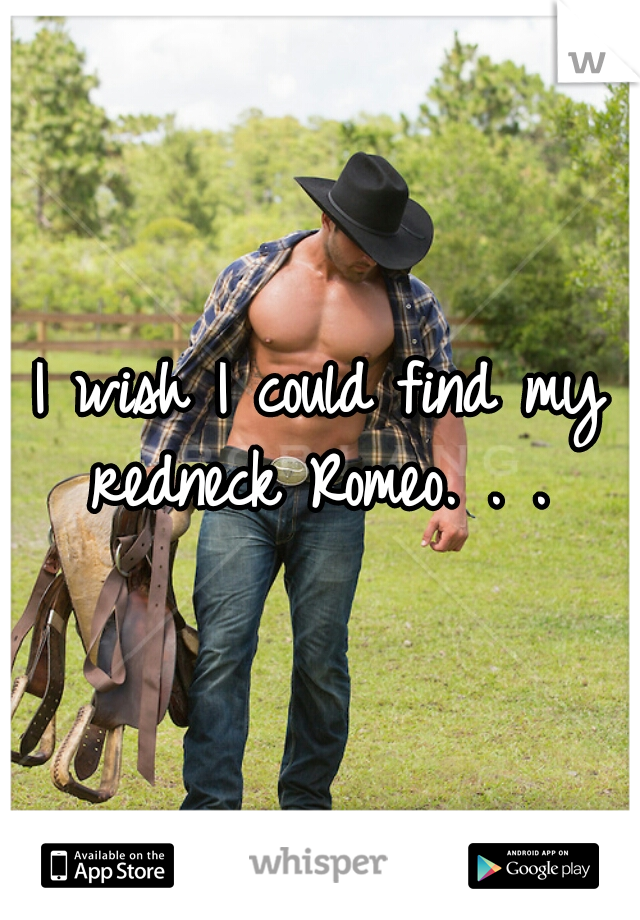 I wish I could find my redneck Romeo. . . 