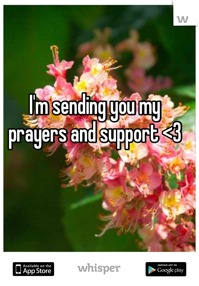 I'm sending you my prayers and support <3