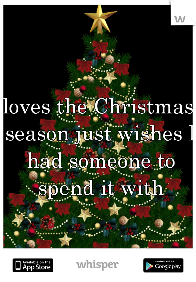 loves the Christmas season just wishes I had someone to spend it with