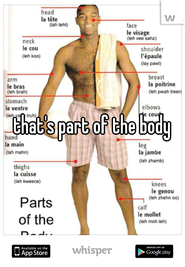 that's part of the body