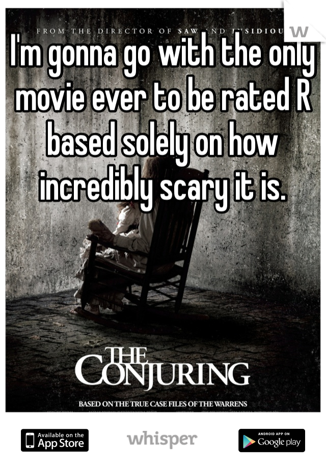 I'm gonna go with the only movie ever to be rated R based solely on how incredibly scary it is. 