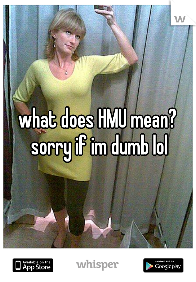 what does HMU mean? sorry if im dumb lol