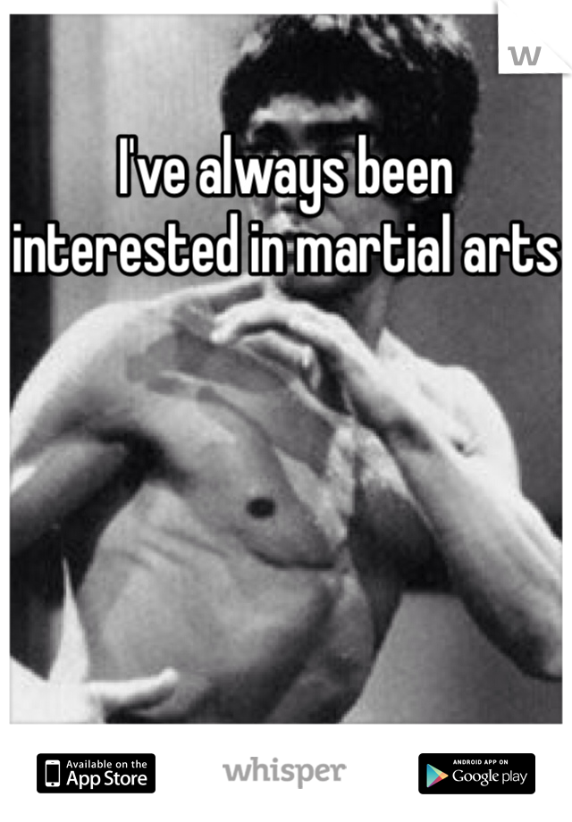 I've always been interested in martial arts
