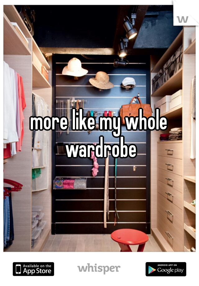 more like my whole wardrobe