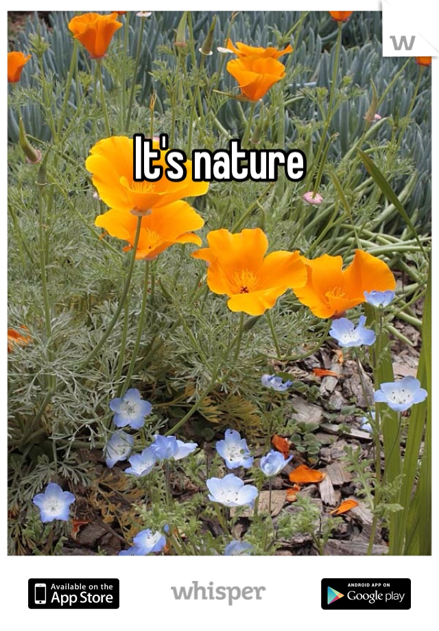 It's nature 