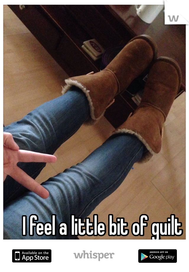 I feel a little bit of guilt knowing I own uggs