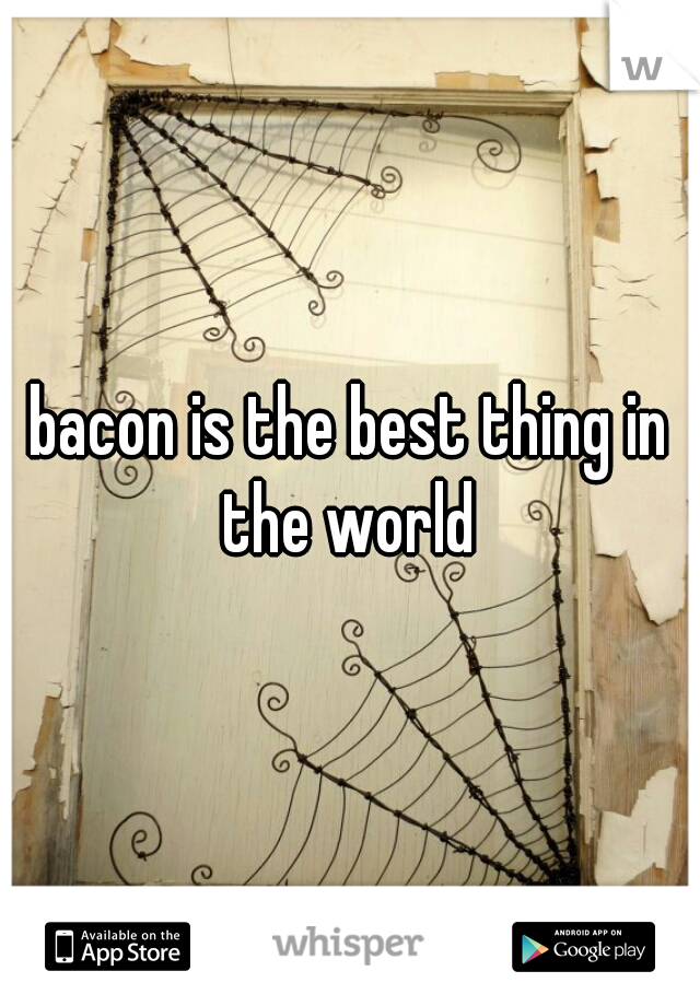 bacon is the best thing in the world 