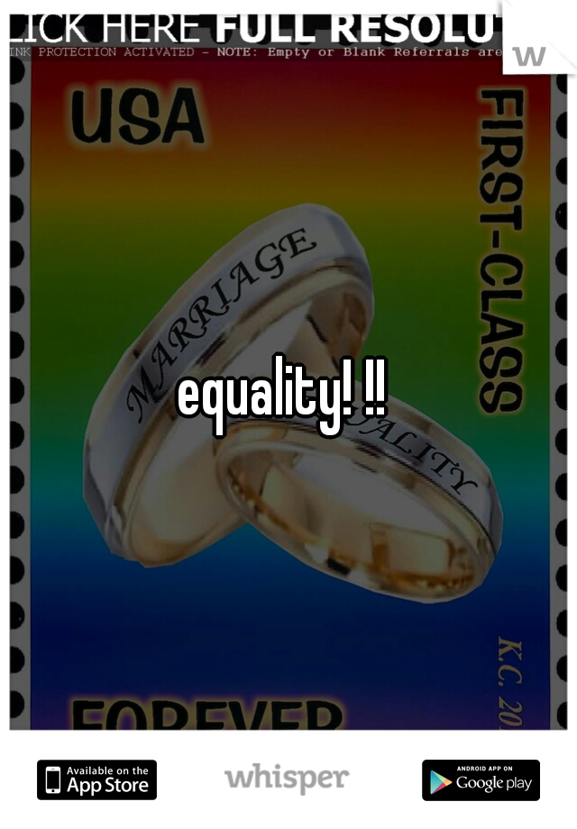 equality! !! 