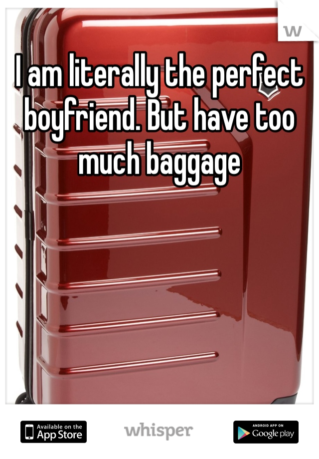 I am literally the perfect boyfriend. But have too much baggage