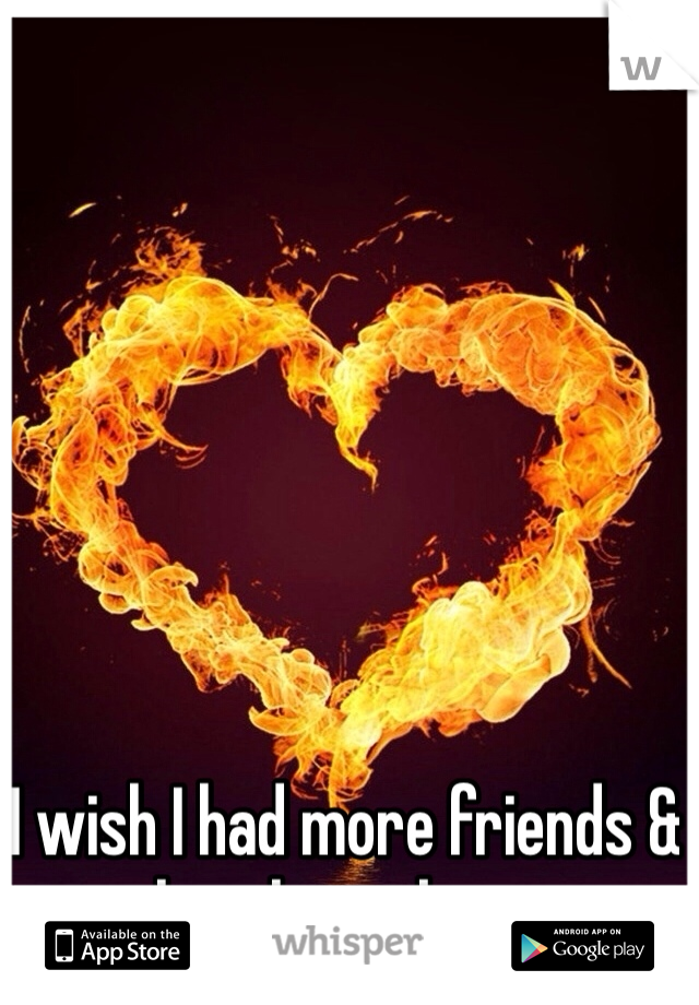 I wish I had more friends & less heartburn 