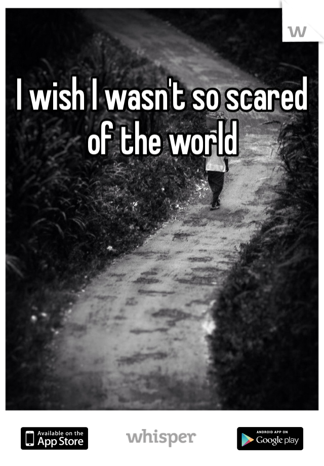 I wish I wasn't so scared of the world