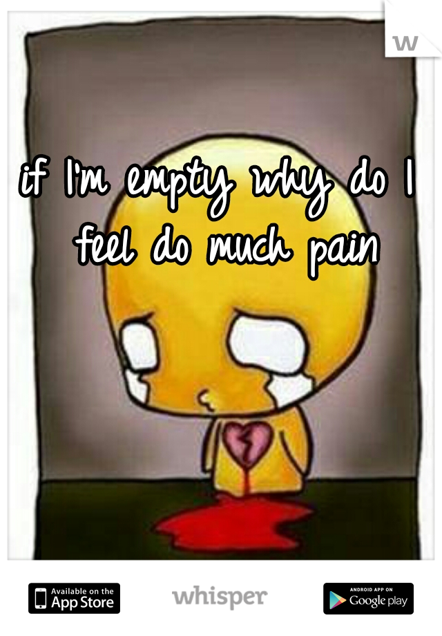 if I'm empty why do I feel do much pain