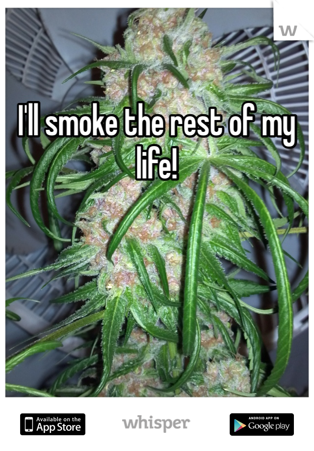 I'll smoke the rest of my life!