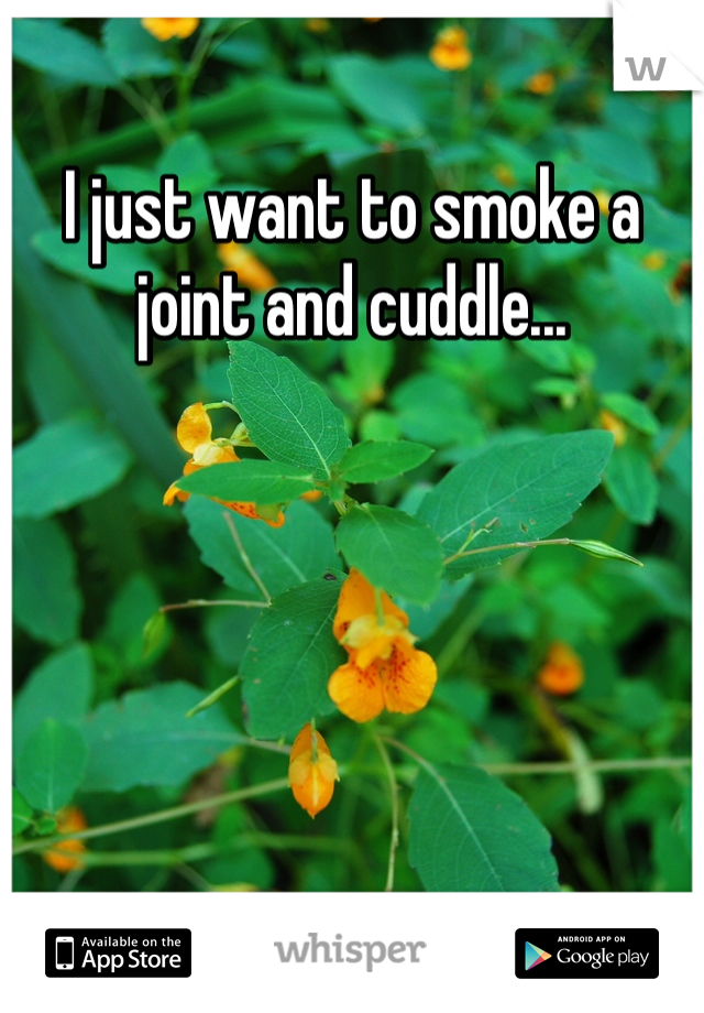 I just want to smoke a joint and cuddle...