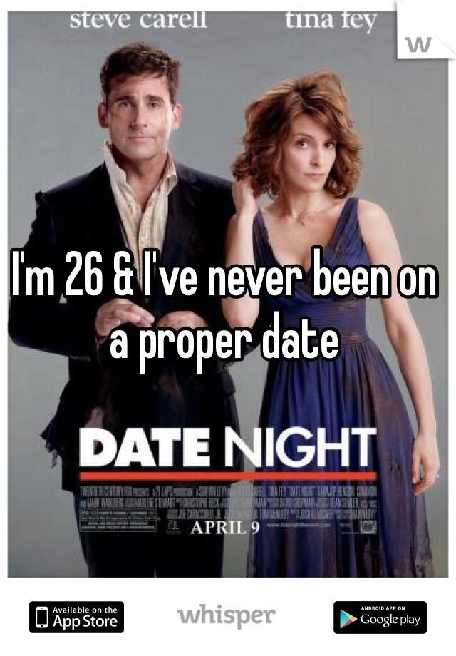 I'm 26 & I've never been on a proper date 
