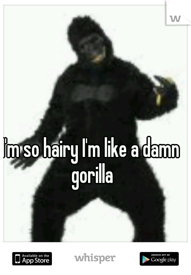 I'm so hairy I'm like a damn gorilla