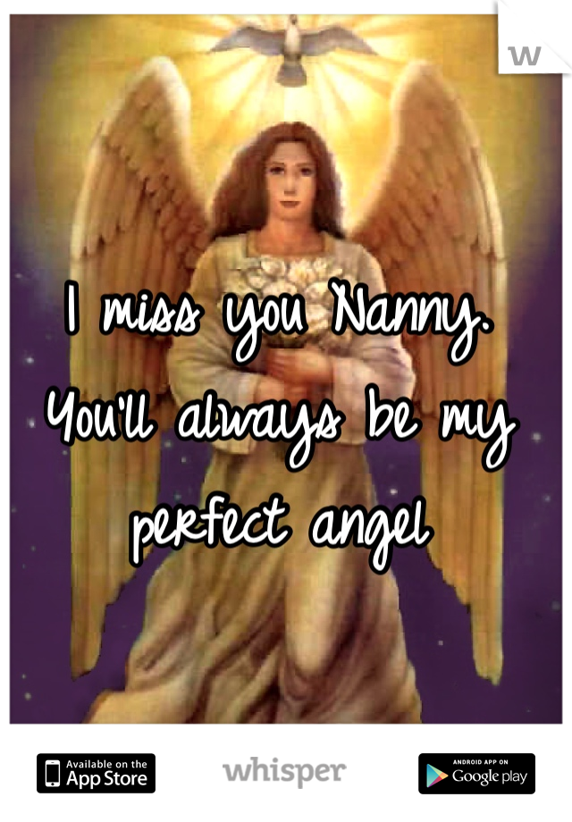 I miss you Nanny. You'll always be my perfect angel 