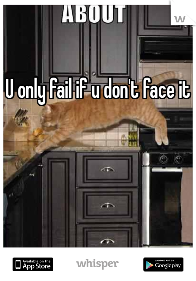 U only fail if u don't face it 