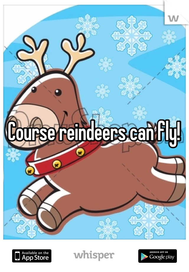 Course reindeers can fly!
