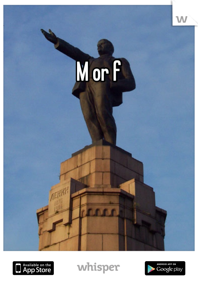 M or f
