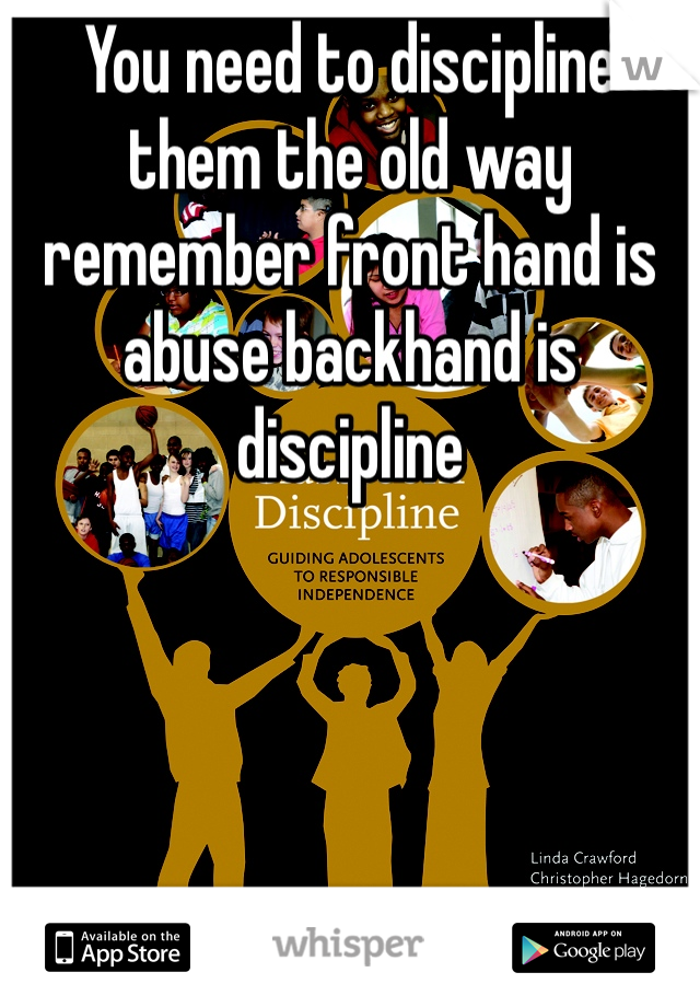 You need to discipline them the old way remember front hand is abuse backhand is discipline 