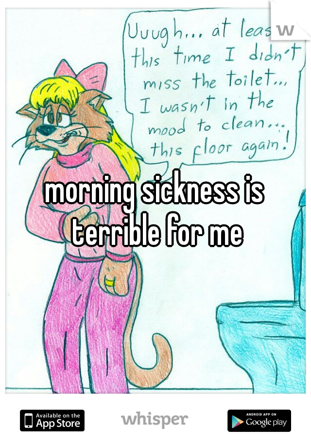 morning sickness is terrible for me
