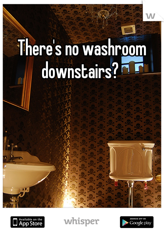 There's no washroom downstairs? 
