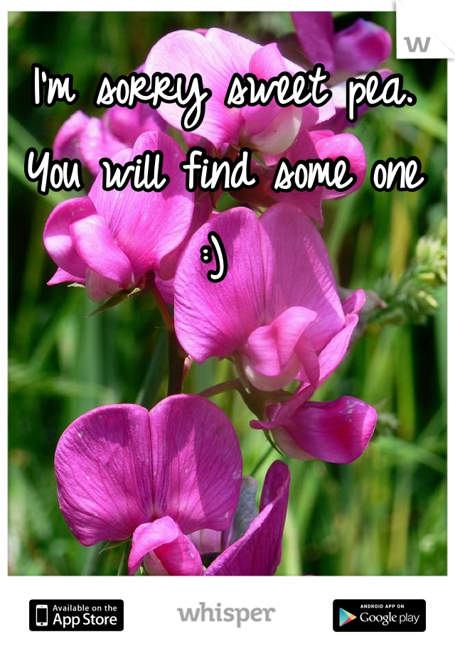I'm sorry sweet pea. You will find some one :) 