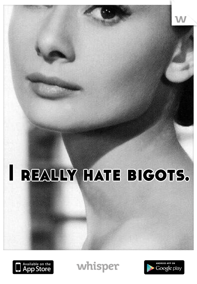 I really hate bigots.