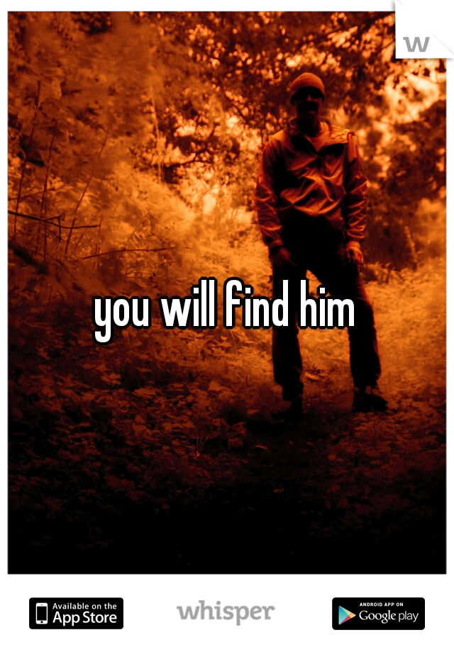 you will find him