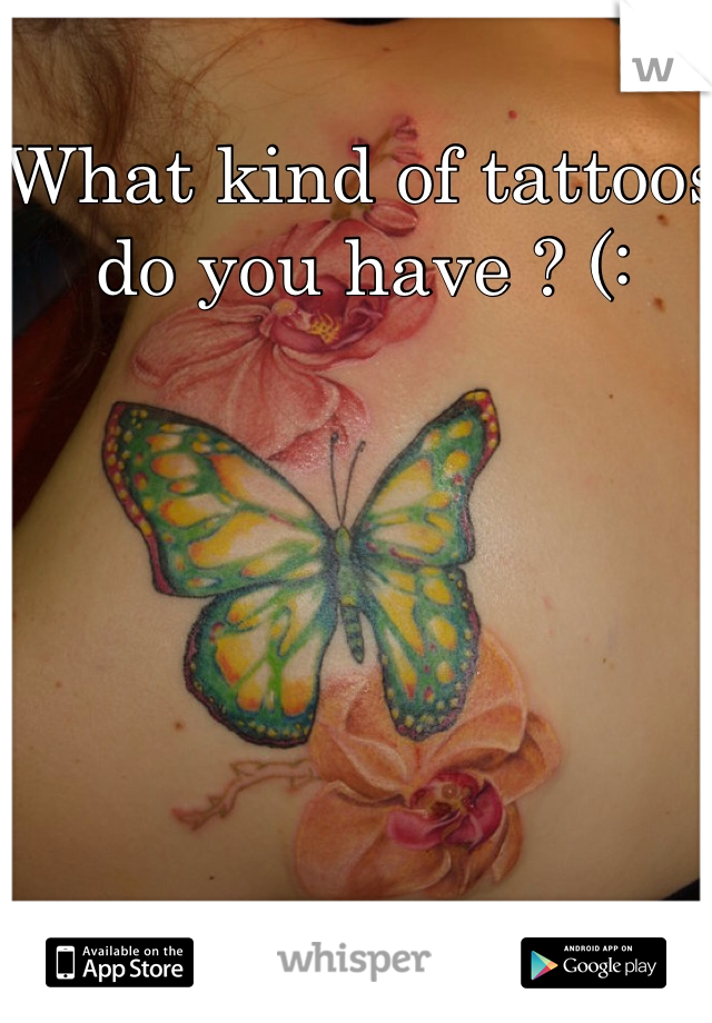 What kind of tattoos do you have ? (:
