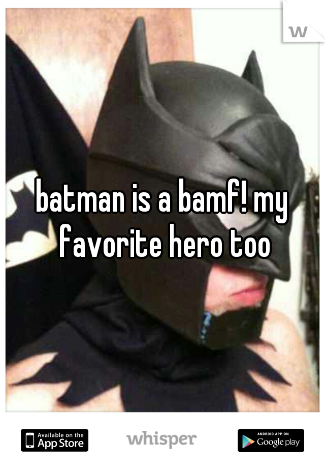 batman is a bamf! my favorite hero too