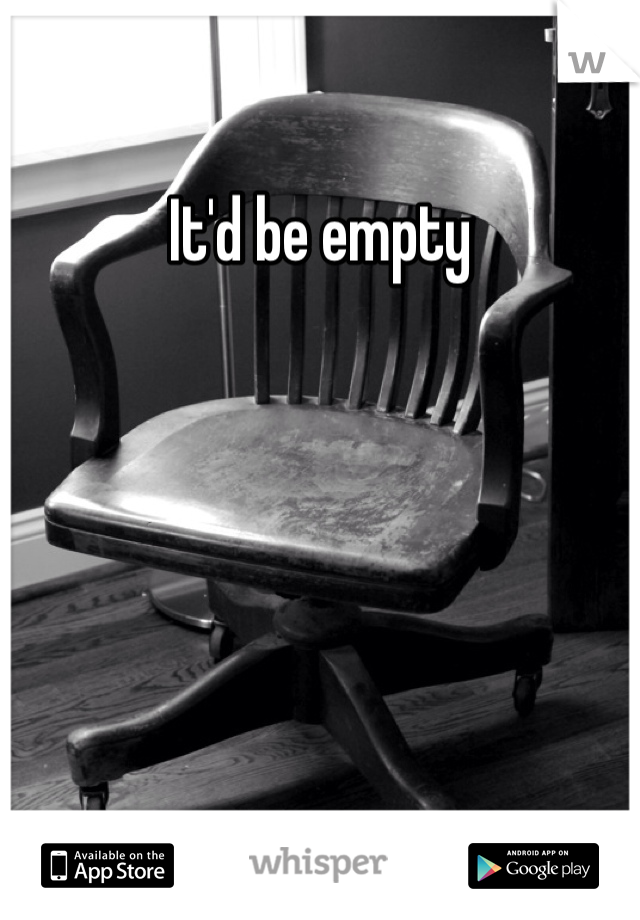It'd be empty