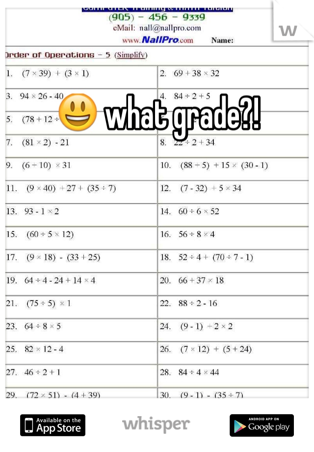 😃 what grade?!