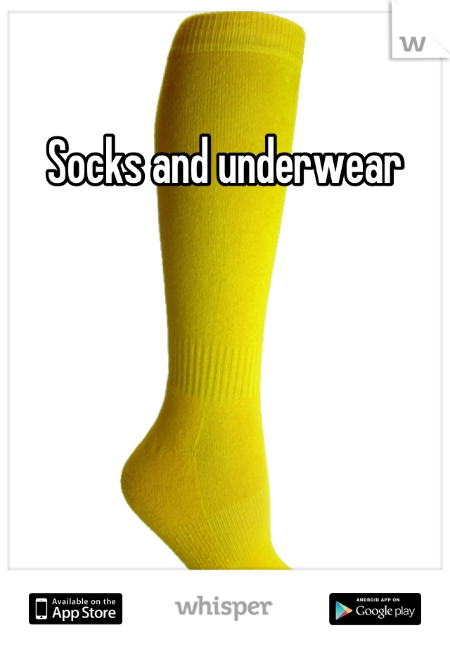 Socks and underwear
