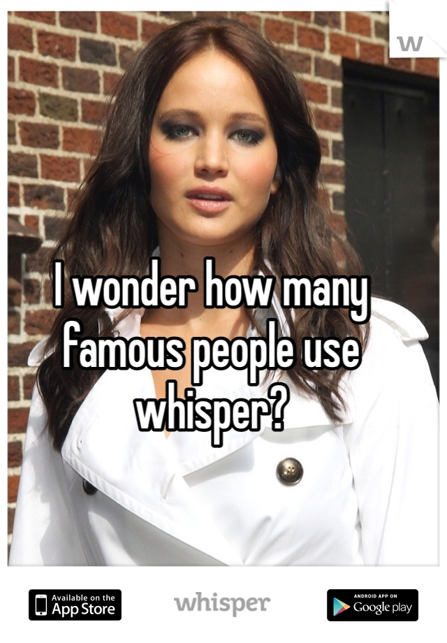 I wonder how many famous people use whisper?