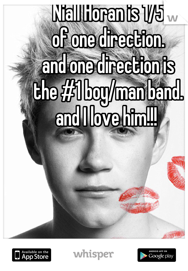 Niall Horan is 1/5 
of one direction. 
and one direction is 
the #1 boy/man band. 
and I love him!!! 