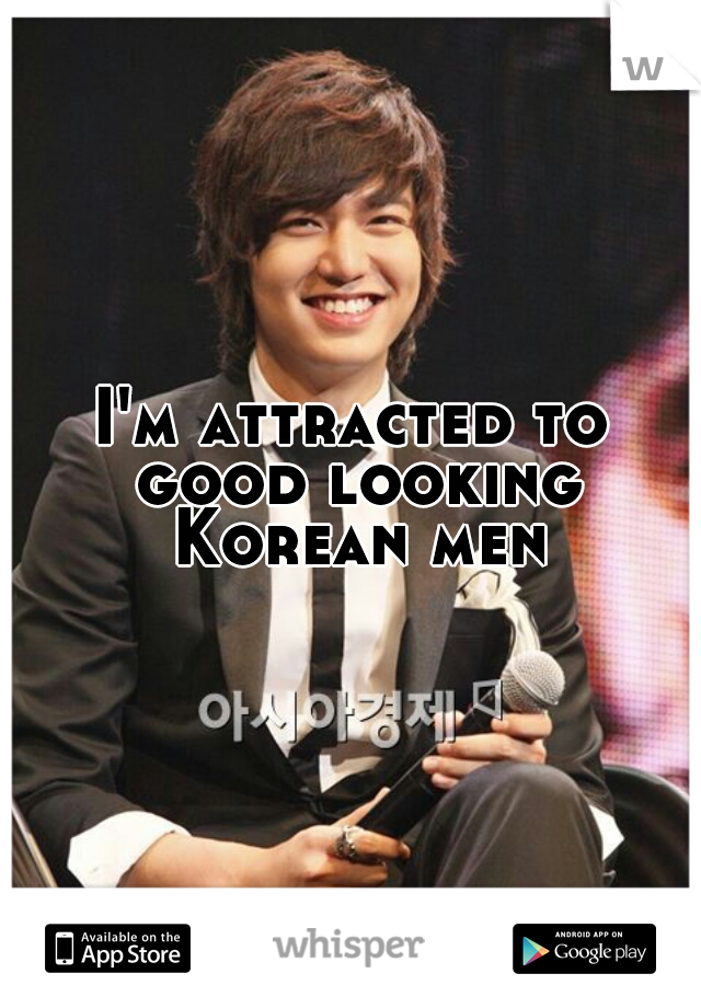 I'm attracted to good looking Korean men