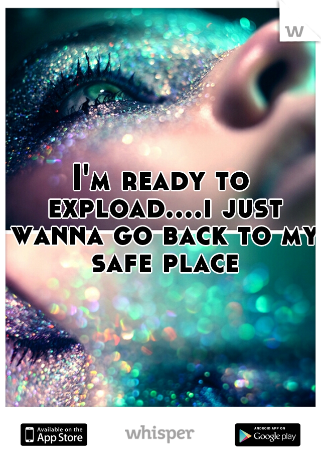 I'm ready to expload....i just wanna go back to my safe place