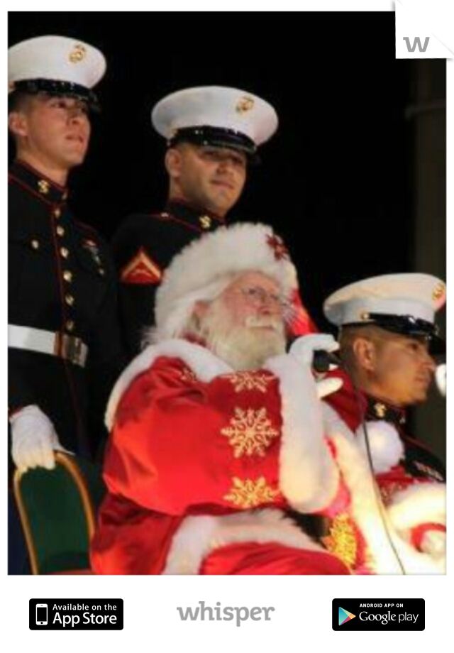 My dad told me Santa's bodyguards were Marines and he had recruited my brothers for the job so I wouldn't be so upset on their deployment days or if they couldn't be home for Christmas :)
