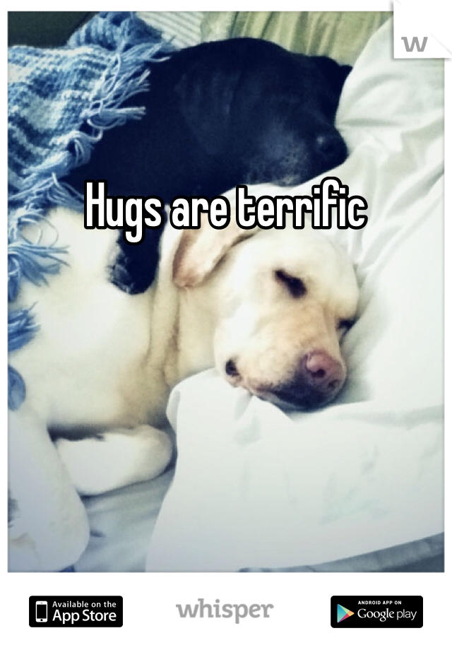 Hugs are terrific