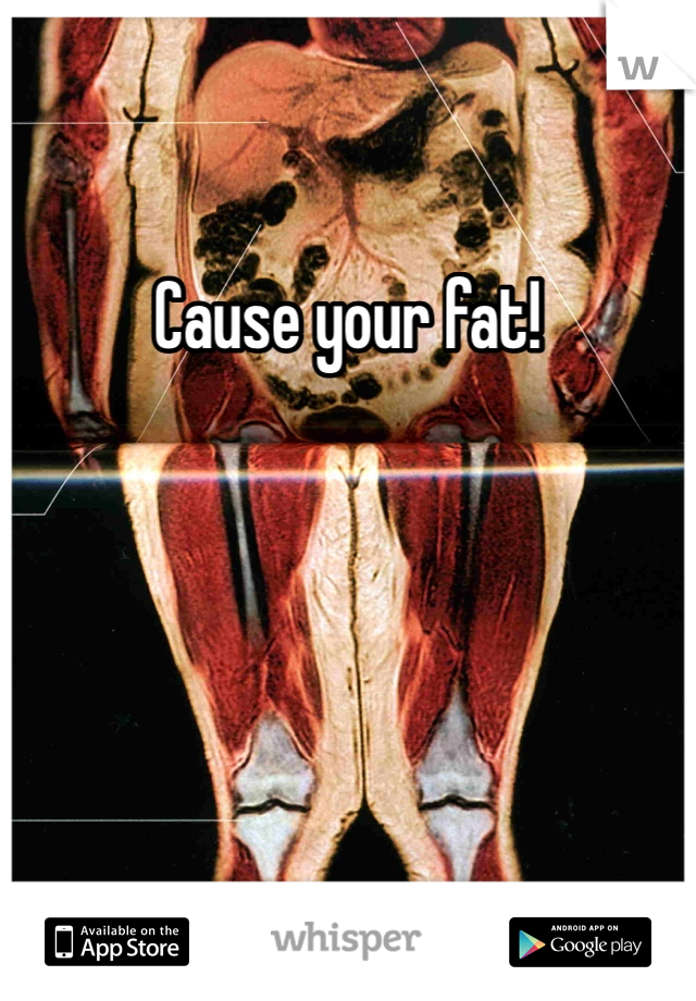 Cause your fat!