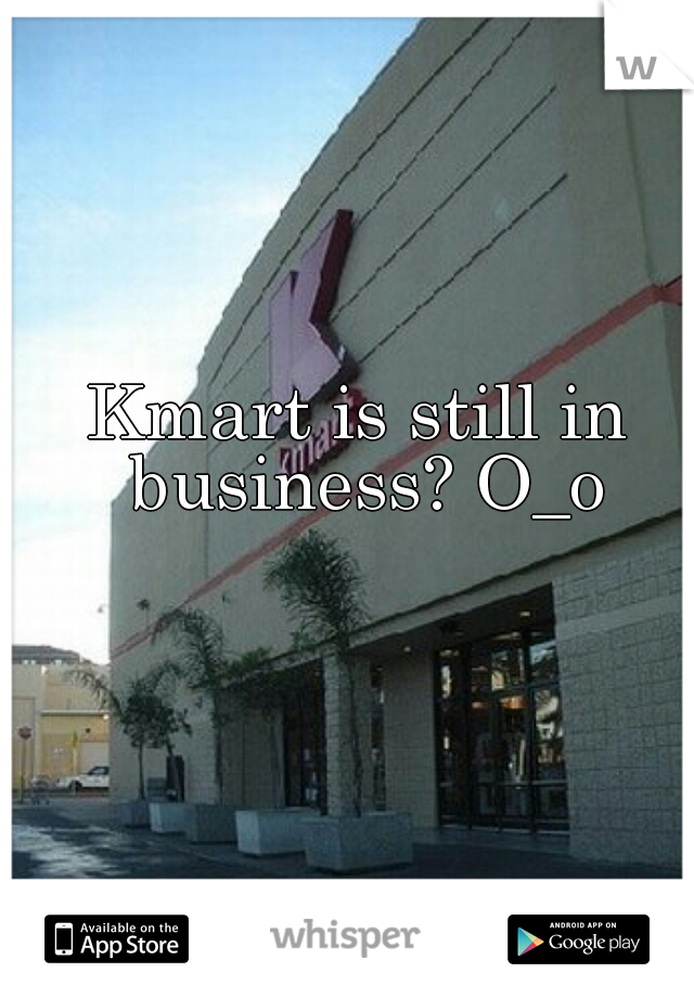 Kmart is still in business? O_o
   