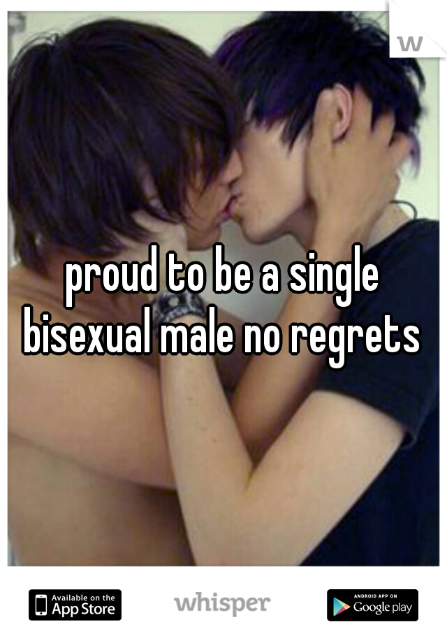 proud to be a single bisexual male no regrets 