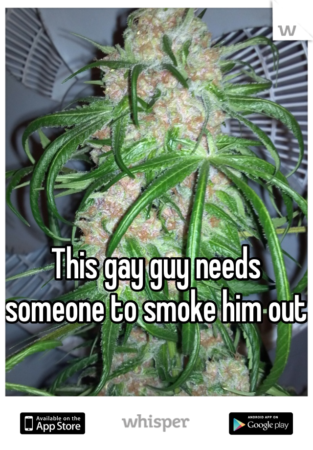 This gay guy needs someone to smoke him out