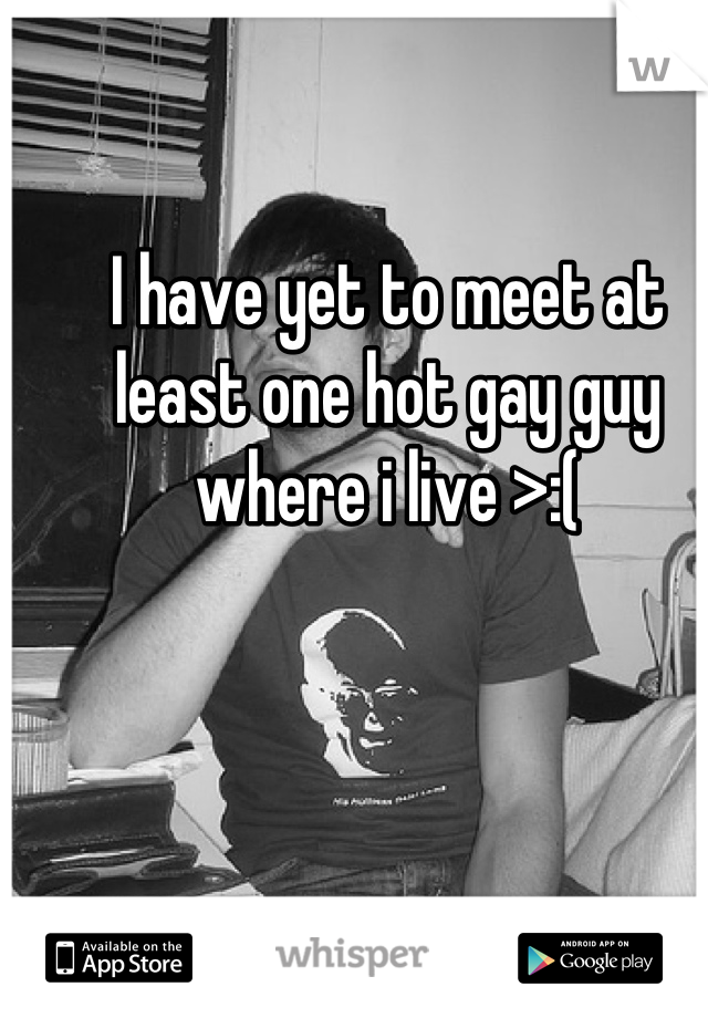 I have yet to meet at least one hot gay guy where i live >:(