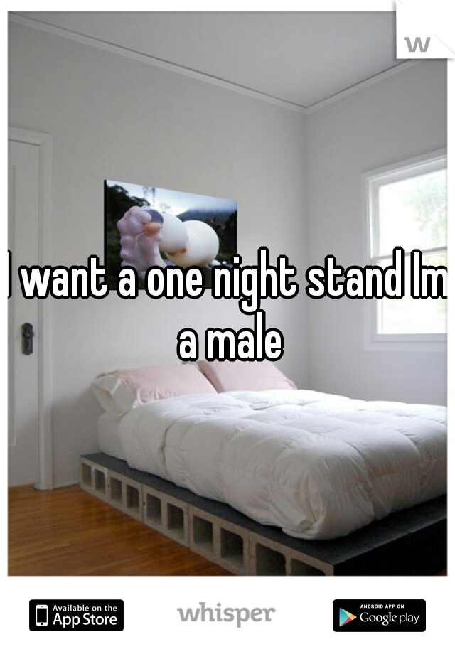 I want a one night stand Im a male