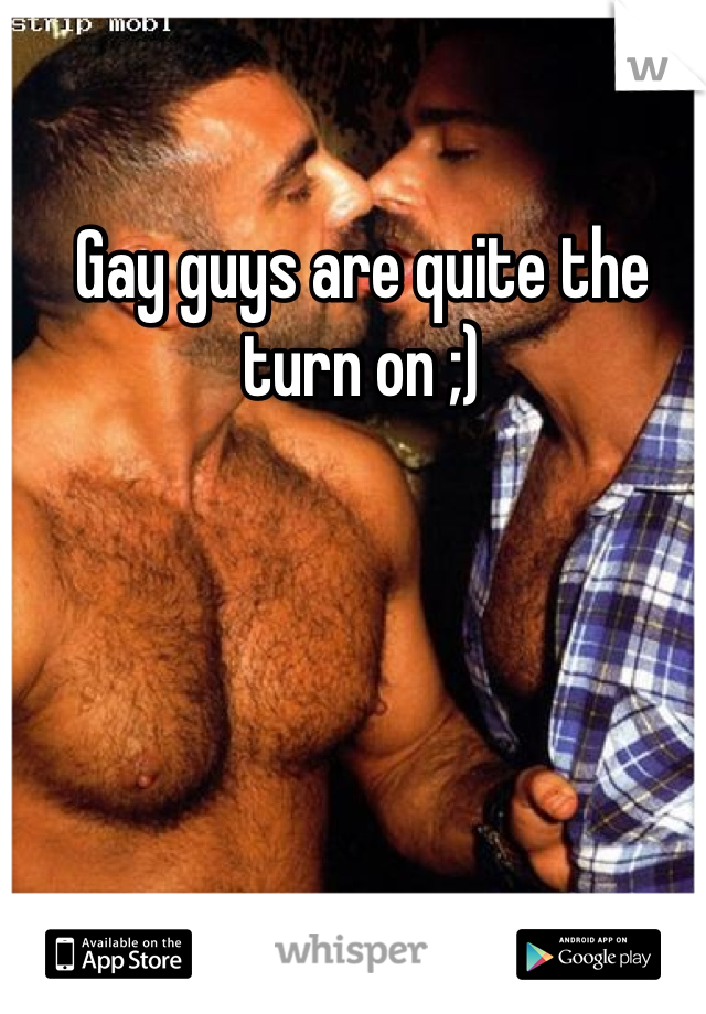 Gay guys are quite the turn on ;)