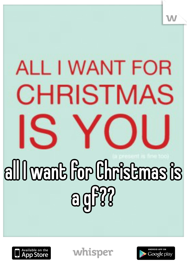 all I want for Christmas is a gf?? 